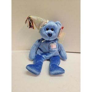 TY Beanie Baby - SEPTEMBER the Teddy Birthday Bear (w/ hat)